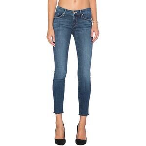 Mother Looker Ankle Fray Jeans Girl Crush Wash Low Rise Raw Hem Size 27